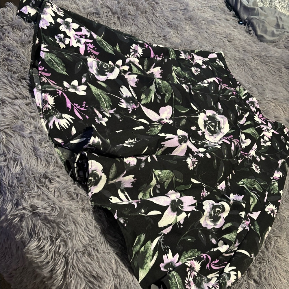 Floral Skater Skirt wide at bottom